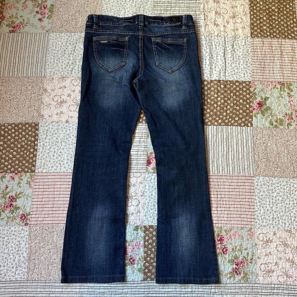 Orsay dark-wash low-rise bootcut jeans